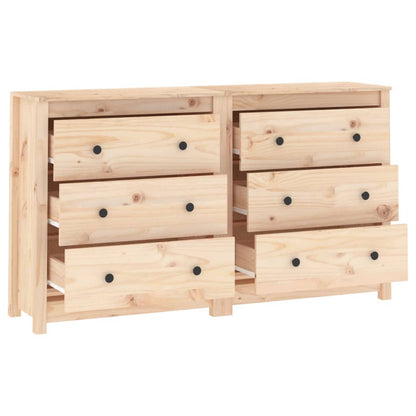 vidaXL Buffet 140x35x80 cm Bois de pin massif