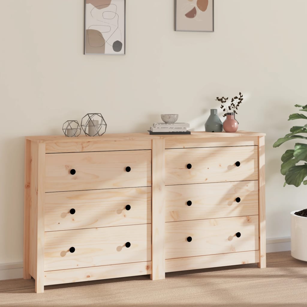 vidaXL Buffet 140x35x80 cm Bois de pin massif