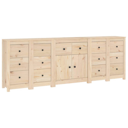 vidaXL Sideboard 230x35x80 cm Massivholz Kiefer