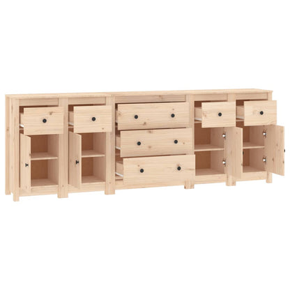 vidaXL Buffet 230x35x80 cm Bois de pin massif