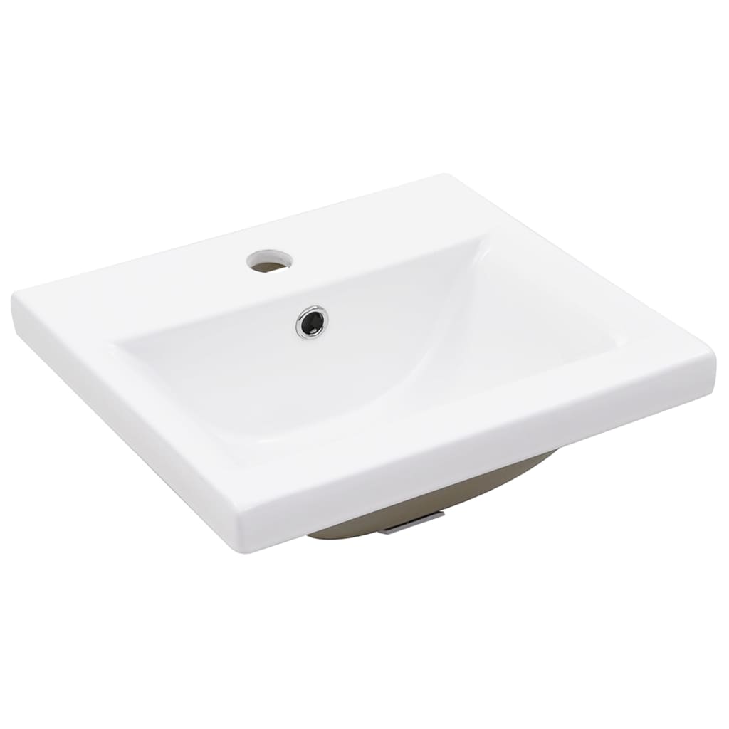 vidaXL Meuble sous-lavabo avec lavabo intégré Chêne fumé Bois d'ingénierie