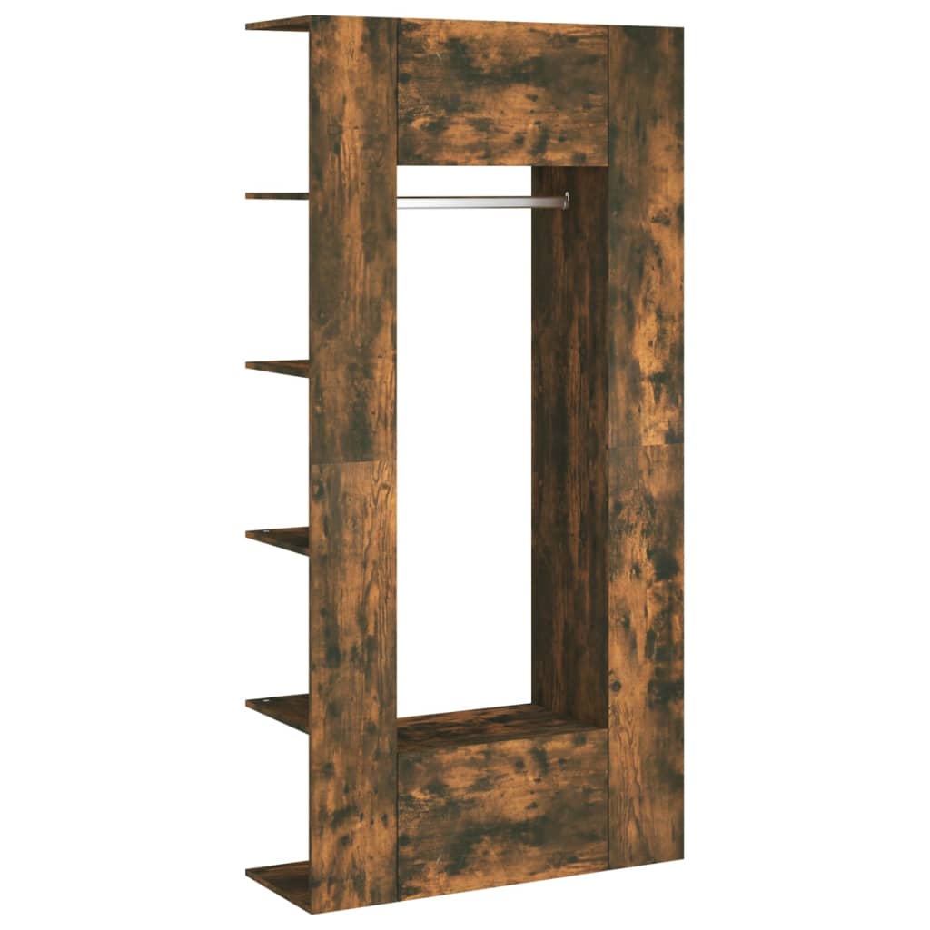 vidaXL Meubles d'entrée 2 pcs Chêne fumé Bois d'ingénierie