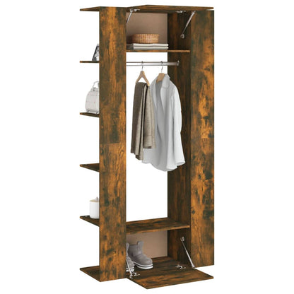 vidaXL Meubles d'entrée 2 pcs Chêne fumé Bois d'ingénierie