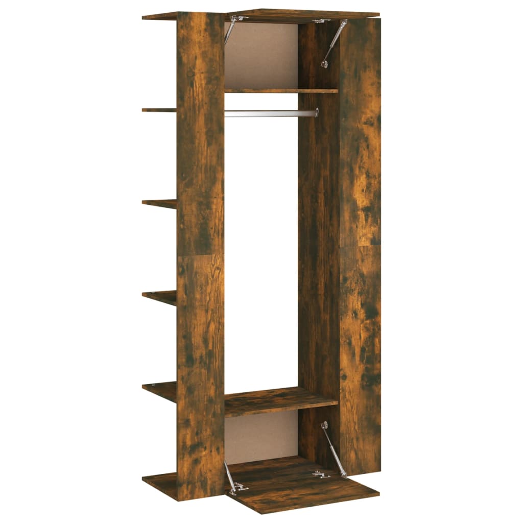 vidaXL Meubles d'entrée 2 pcs Chêne fumé Bois d'ingénierie