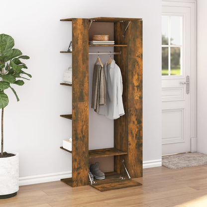 vidaXL Meubles d'entrée 2 pcs Chêne fumé Bois d'ingénierie
