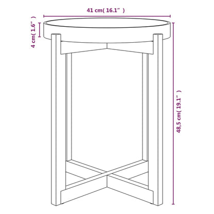 vidaXL Couchtisch Weiß 41x41x48,5 cm Holzwerkstoff & Massivholz Kiefer