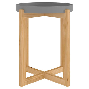 vidaXL Couchtisch Grau 41x41x48,5 cm Holzwerkstoff & Massivholz Kiefer