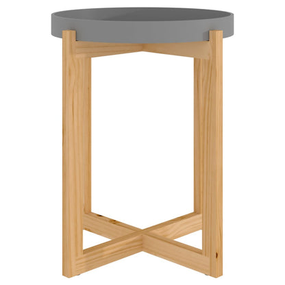 vidaXL Couchtisch Grau 41x41x48,5 cm Holzwerkstoff & Massivholz Kiefer