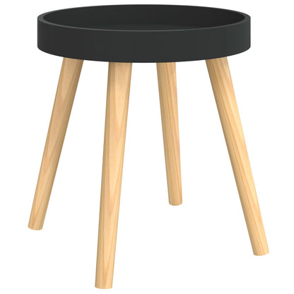 vidaXL Beistelltisch Schwarz 38x38x40cm Holzwerkstoff & Kiefernholz