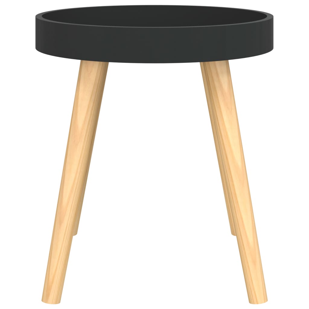 vidaXL Beistelltisch Schwarz 38x38x40cm Holzwerkstoff & Kiefernholz