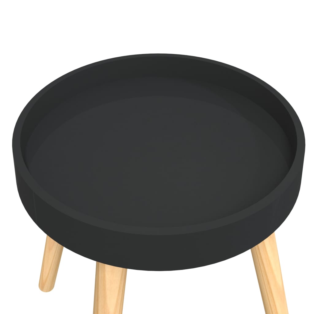 vidaXL Beistelltisch Schwarz 38x38x40cm Holzwerkstoff & Kiefernholz