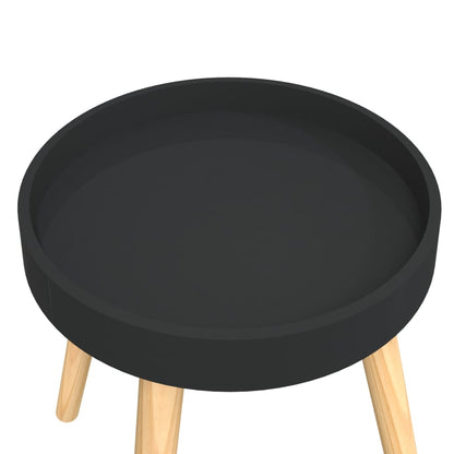 vidaXL Beistelltisch Schwarz 38x38x40cm Holzwerkstoff & Kiefernholz