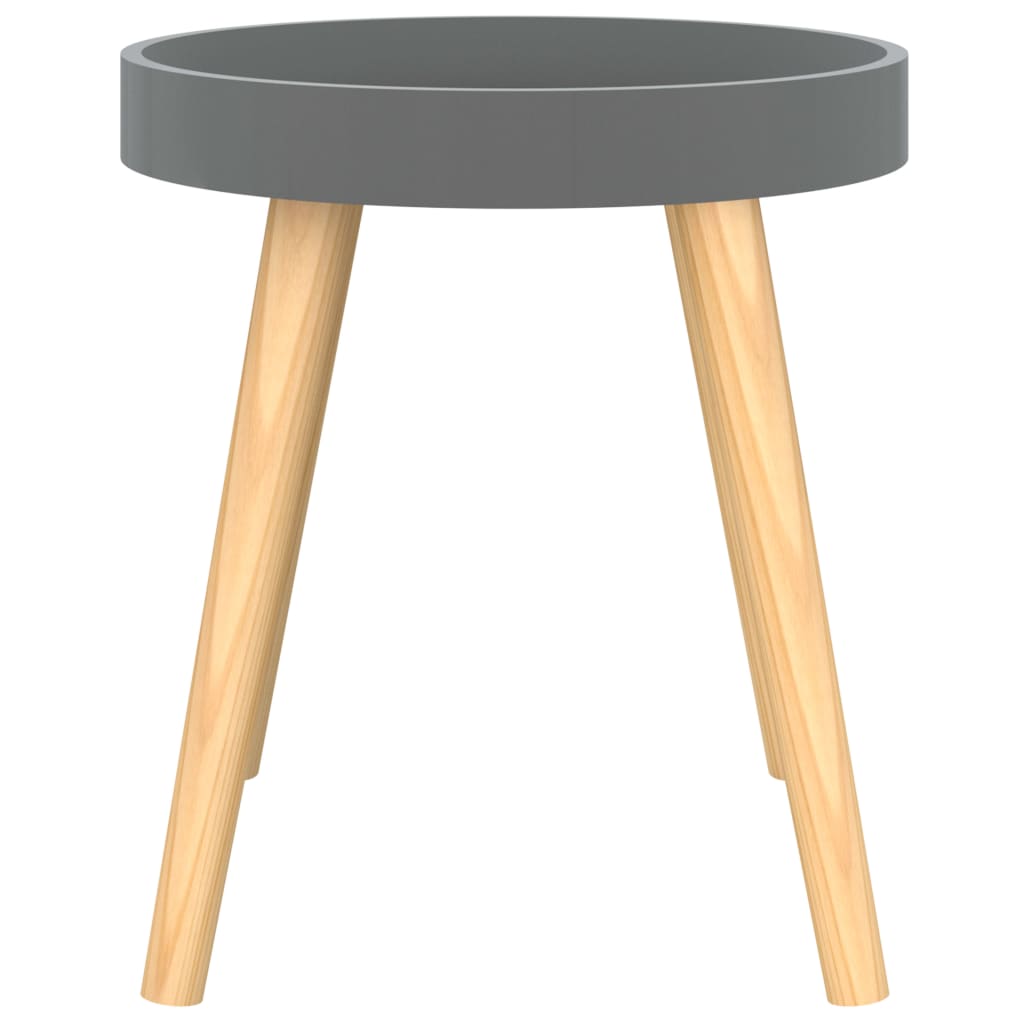 vidaXL Beistelltisch Grau 38x38x40 cm Holzwerkstoff Massivholz Kiefer