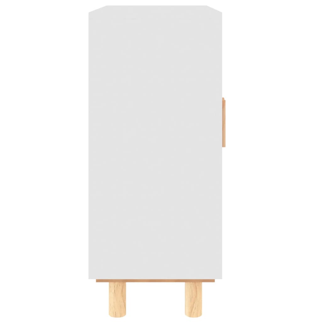 vidaXL Buffet blanc 60x30x70 cm en bois de pin massif et rotin naturel