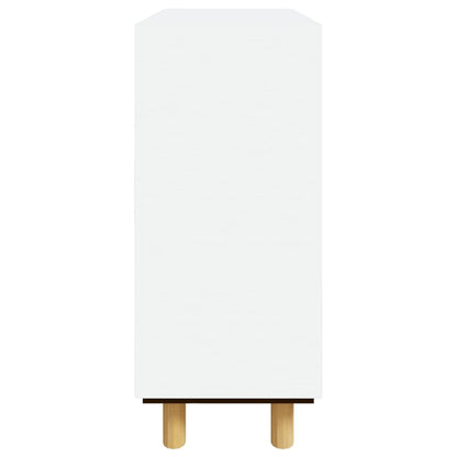 vidaXL Buffet blanc 60x30x70 cm en bois de pin massif et rotin naturel