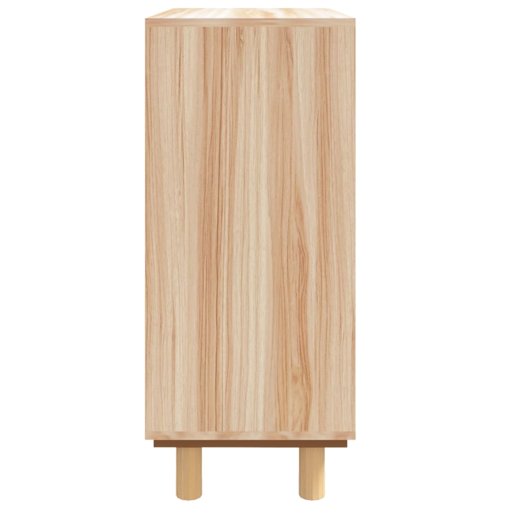 vidaXL Buffet marron 60x30x70 cm bois de pin massif et rotin naturel