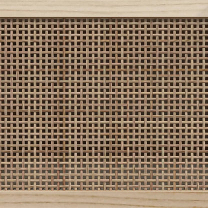 vidaXL Buffet marron 60x30x70 cm bois de pin massif et rotin naturel