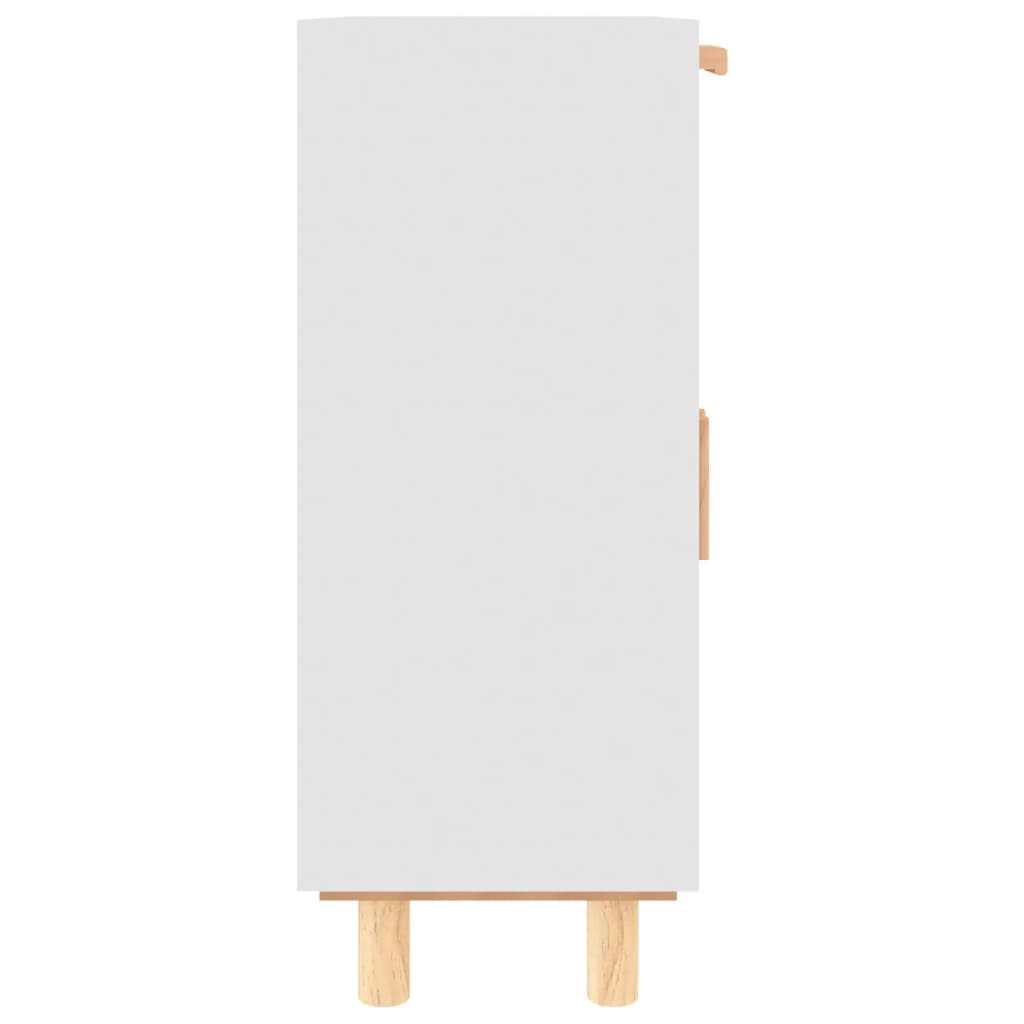 vidaXL Bahut blanc 60x30x75 cm pin massif et rotin naturel
