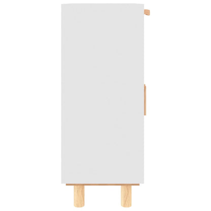 vidaXL Bahut blanc 60x30x75 cm pin massif et rotin naturel