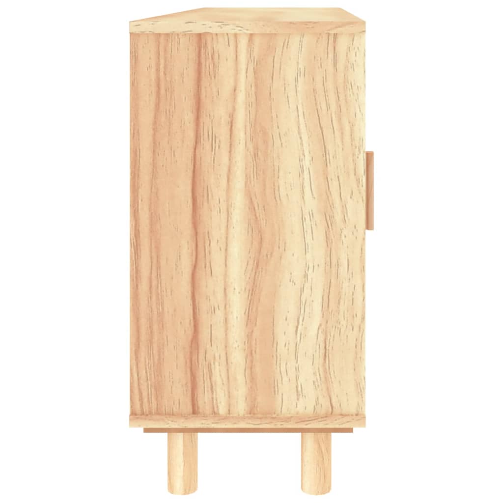 vidaXL Buffet marron 105x30x60 cm bois de pin massif et rotin naturel