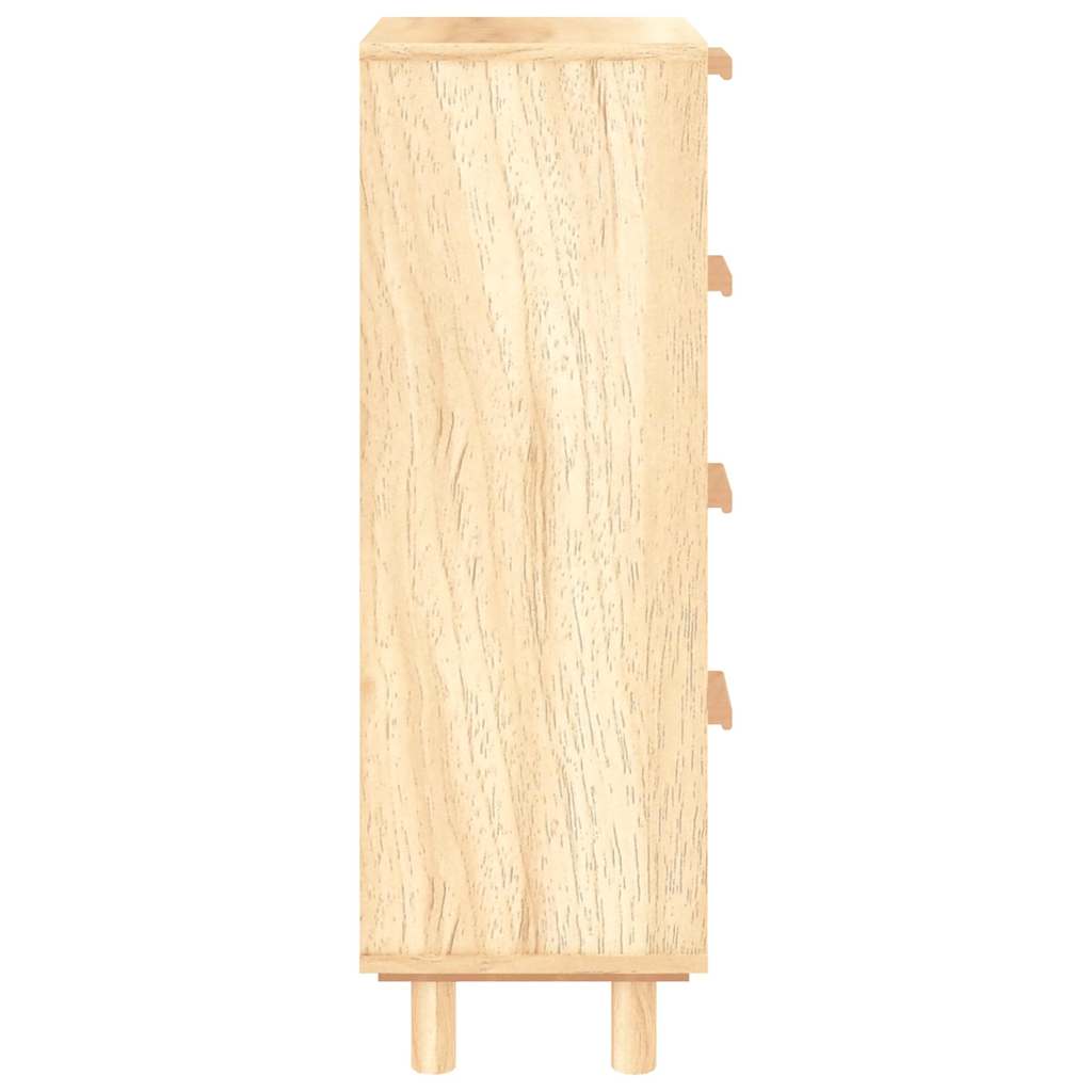vidaXL Buffet marron 40x30x90 cm Bois de pin massif et rotin naturel