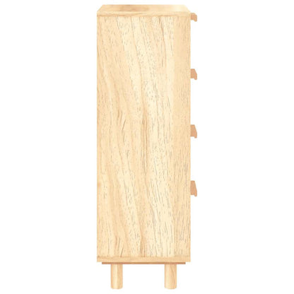 vidaXL Buffet marron 40x30x90 cm Bois de pin massif et rotin naturel
