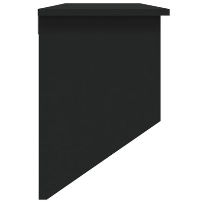 vidaXL Wandgarderobe Schwarz Holzwerkstoff und Rattan Natur