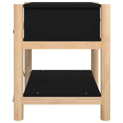 vidaXL Tables de chevet 2 pcs Noir 42x38x45 cm Bois d'ingénierie