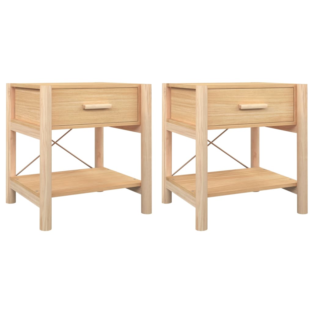 vidaXL Tables de chevet 2 pcs 42x38x45 cm Bois d'ingénierie