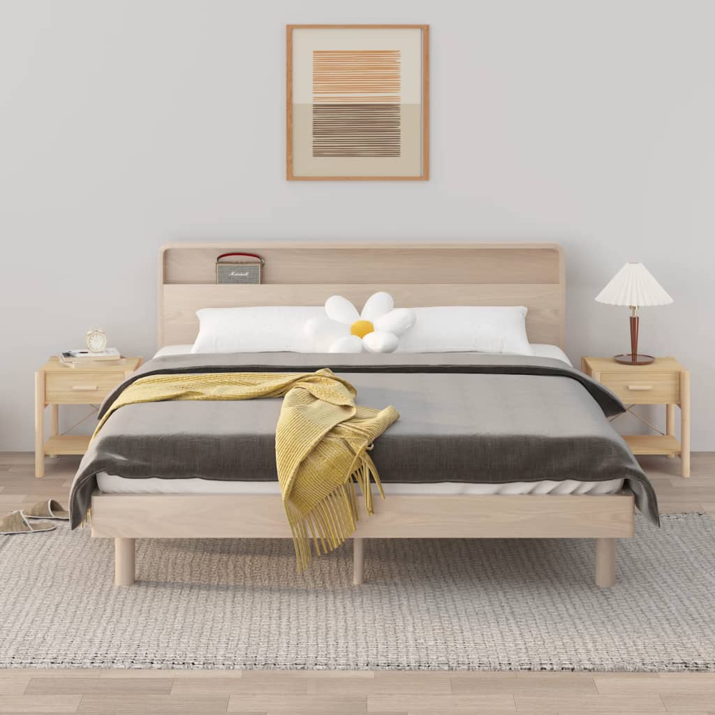vidaXL Tables de chevet 2 pcs 42x38x45 cm Bois d'ingénierie