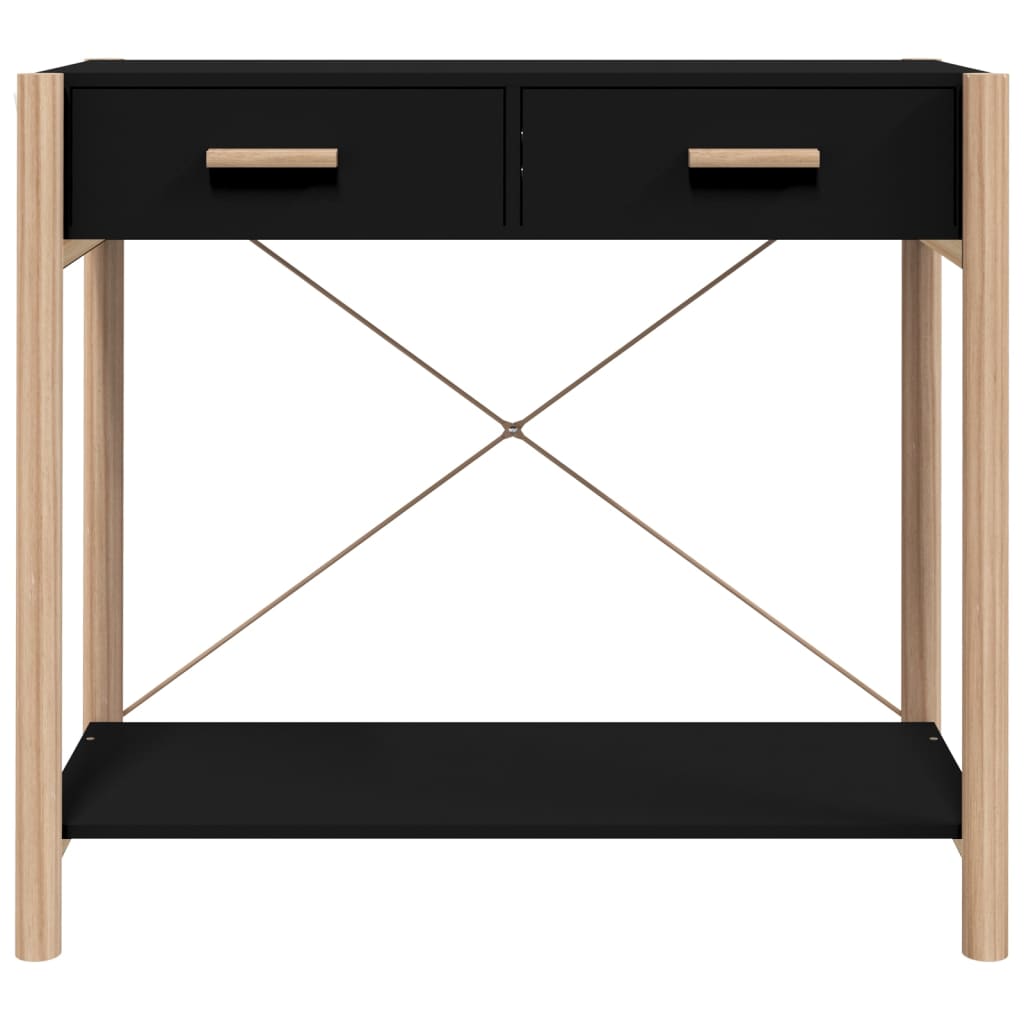 vidaXL Console Noir 82x38x75 cm Bois d'ingénierie