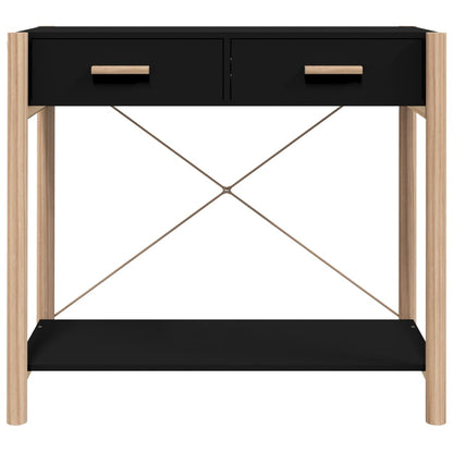 vidaXL Console Noir 82x38x75 cm Bois d'ingénierie
