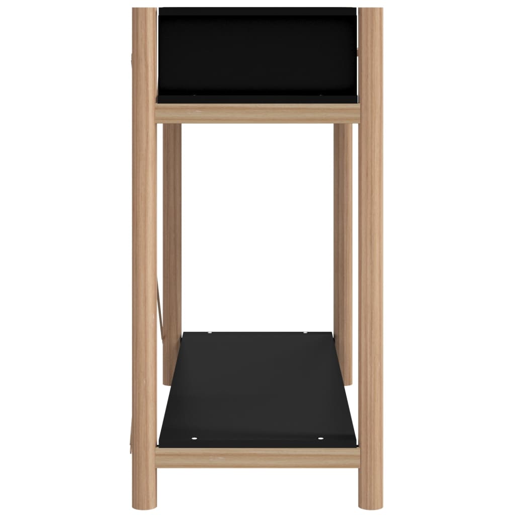 vidaXL Console Noir 82x38x75 cm Bois d'ingénierie