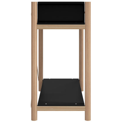 vidaXL Console Noir 82x38x75 cm Bois d'ingénierie