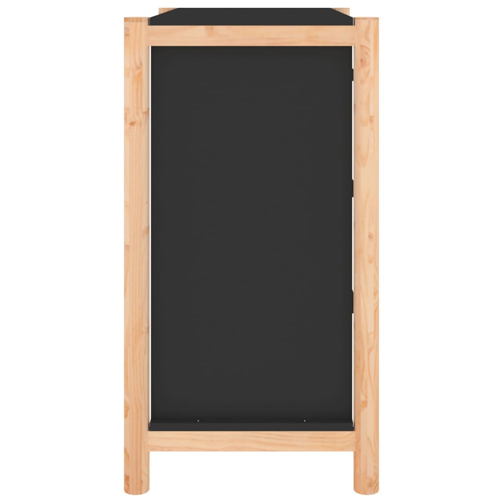 vidaXL Commode noire 62x38x70 cm en bois d'ingénierie