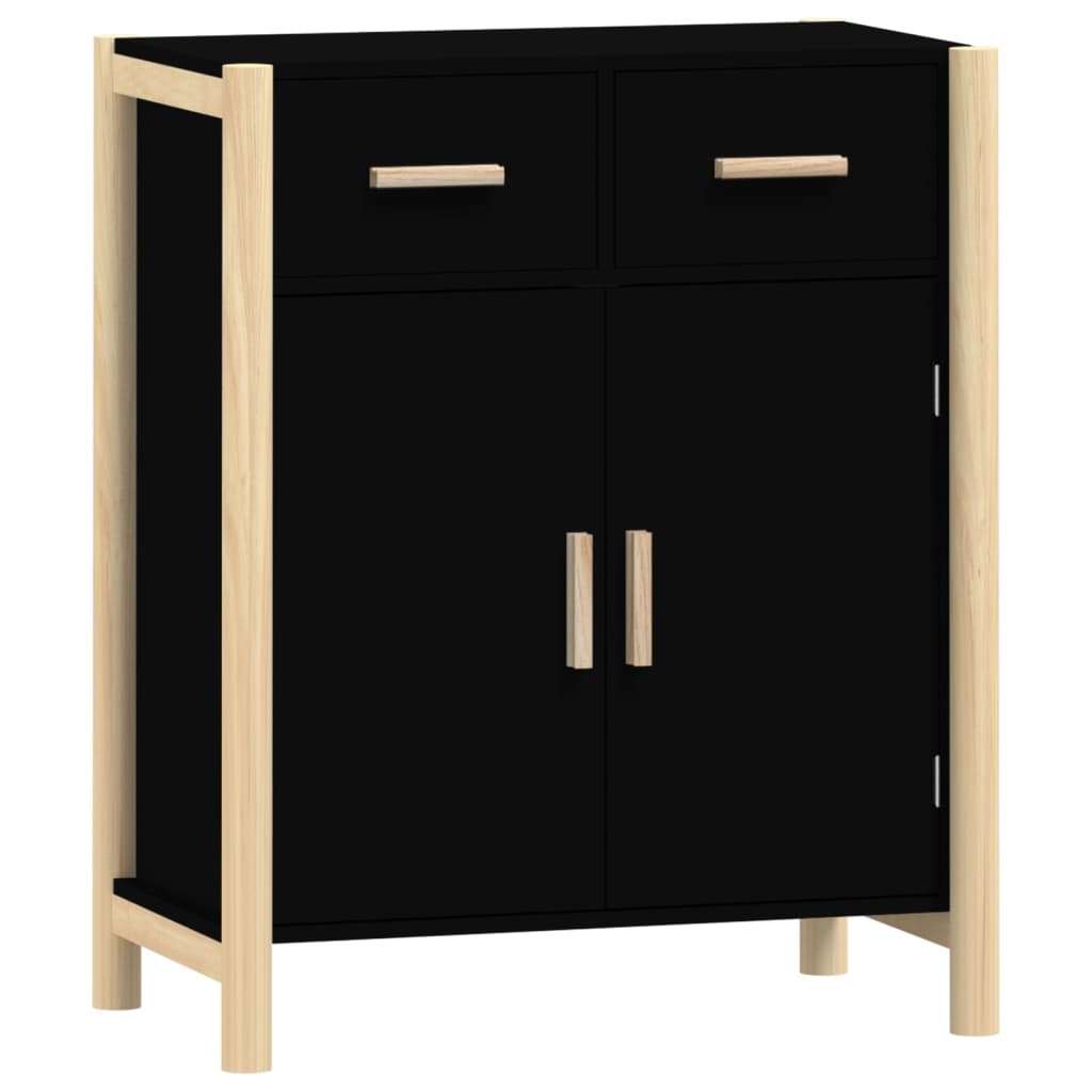 vidaXL Buffet noir 62x38x75 cm Bois d'ingénierie