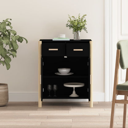 vidaXL Buffet noir 62x38x75 cm Bois d'ingénierie