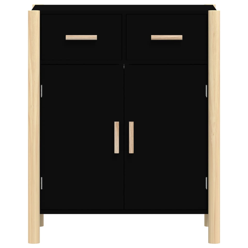 vidaXL Buffet noir 62x38x75 cm Bois d'ingénierie