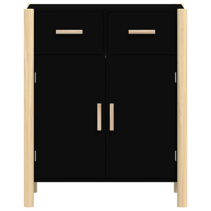 vidaXL Buffet noir 62x38x75 cm Bois d'ingénierie