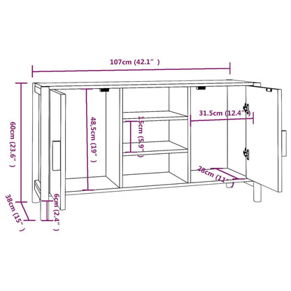 vidaXL Sideboard Weiß 107x38x60 cm Holzwerkstoff