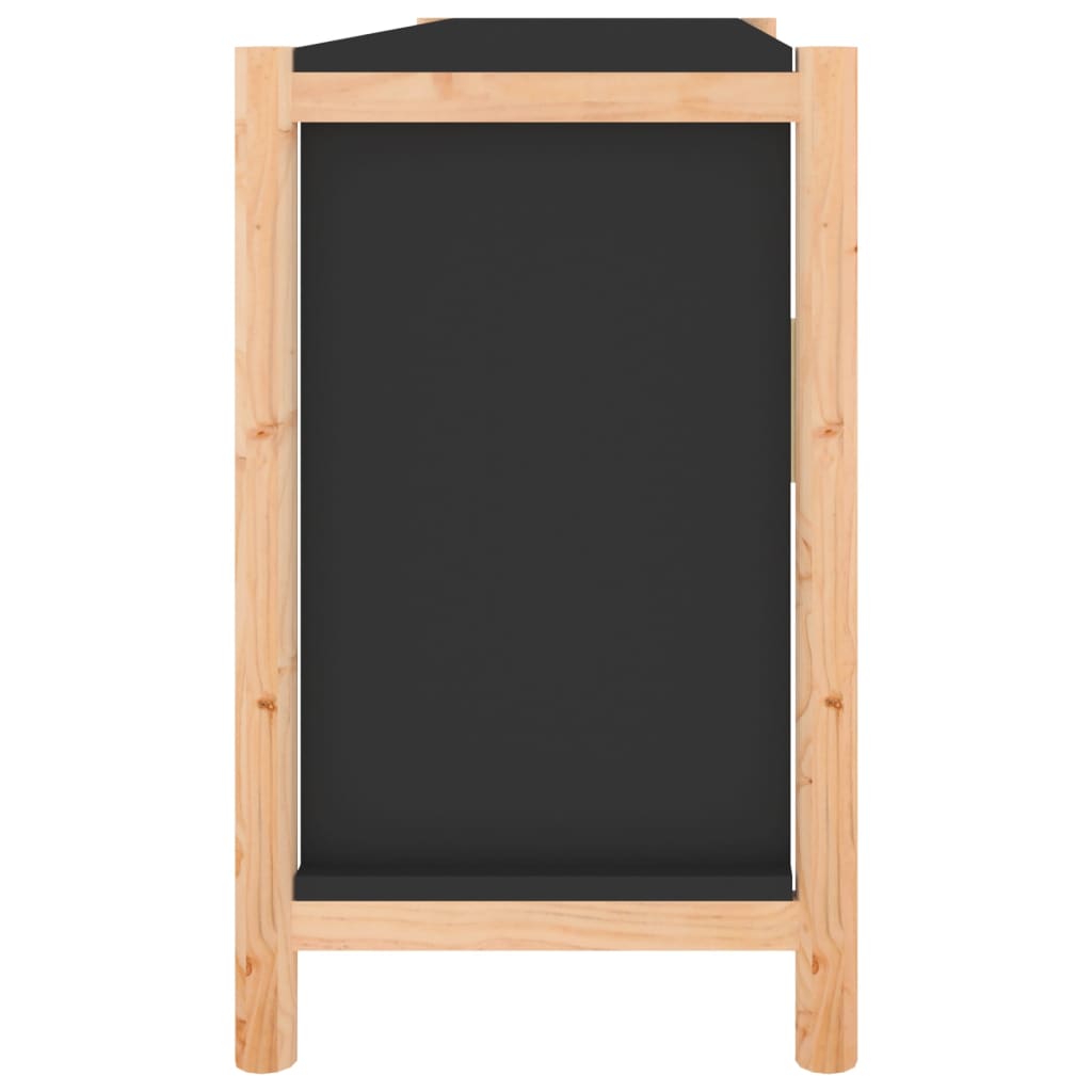 vidaXL Sideboard Schwarz 107x38x60 cm Holzwerkstoff