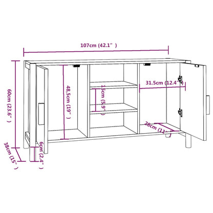 vidaXL Buffet 107x38x60 cm Bois d'ingénierie