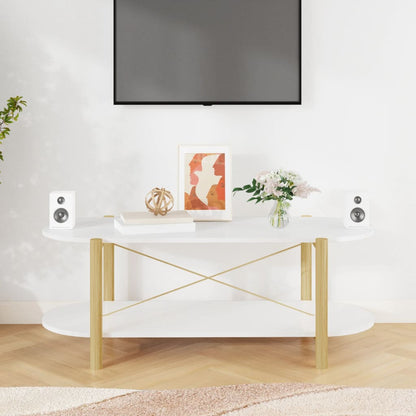vidaXL Couchtisch Weiß 110x48x40 cm Holzwerkstoff