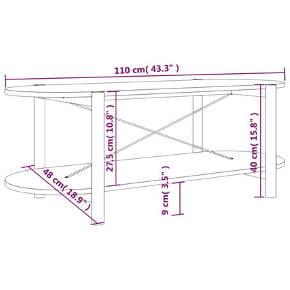 vidaXL Couchtisch 110x48x40 cm Holzwerkstoff
