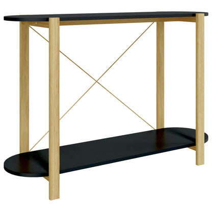 vidaXL Console de table noire 110x38x75 cm en bois d'ingénierie