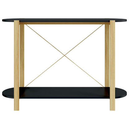 vidaXL Console de table noire 110x38x75 cm en bois d'ingénierie