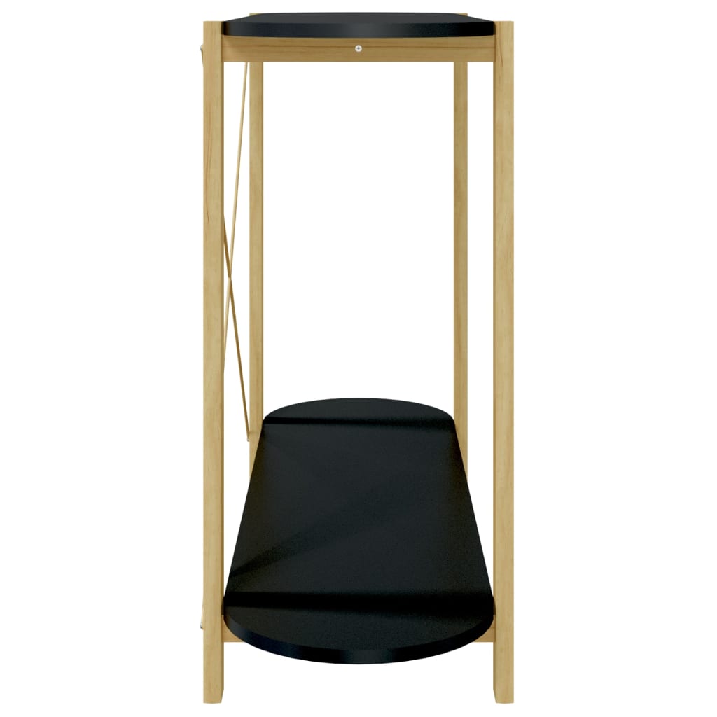 vidaXL Console de table noire 110x38x75 cm en bois d'ingénierie