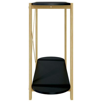 vidaXL Console de table noire 110x38x75 cm en bois d'ingénierie