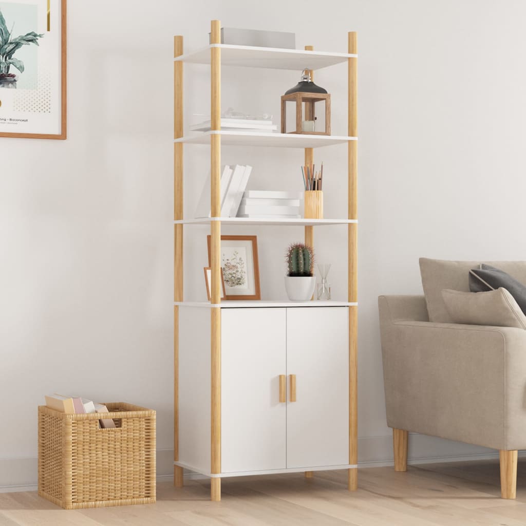 vidaXL Highboard blanc 60x40x173 cm en bois d'ingénierie