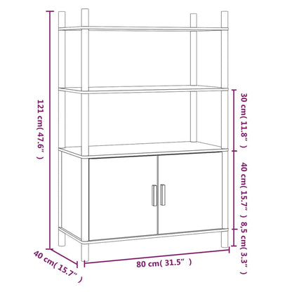 Buffet haut vidaXL 80x40x121 cm Aggloméré